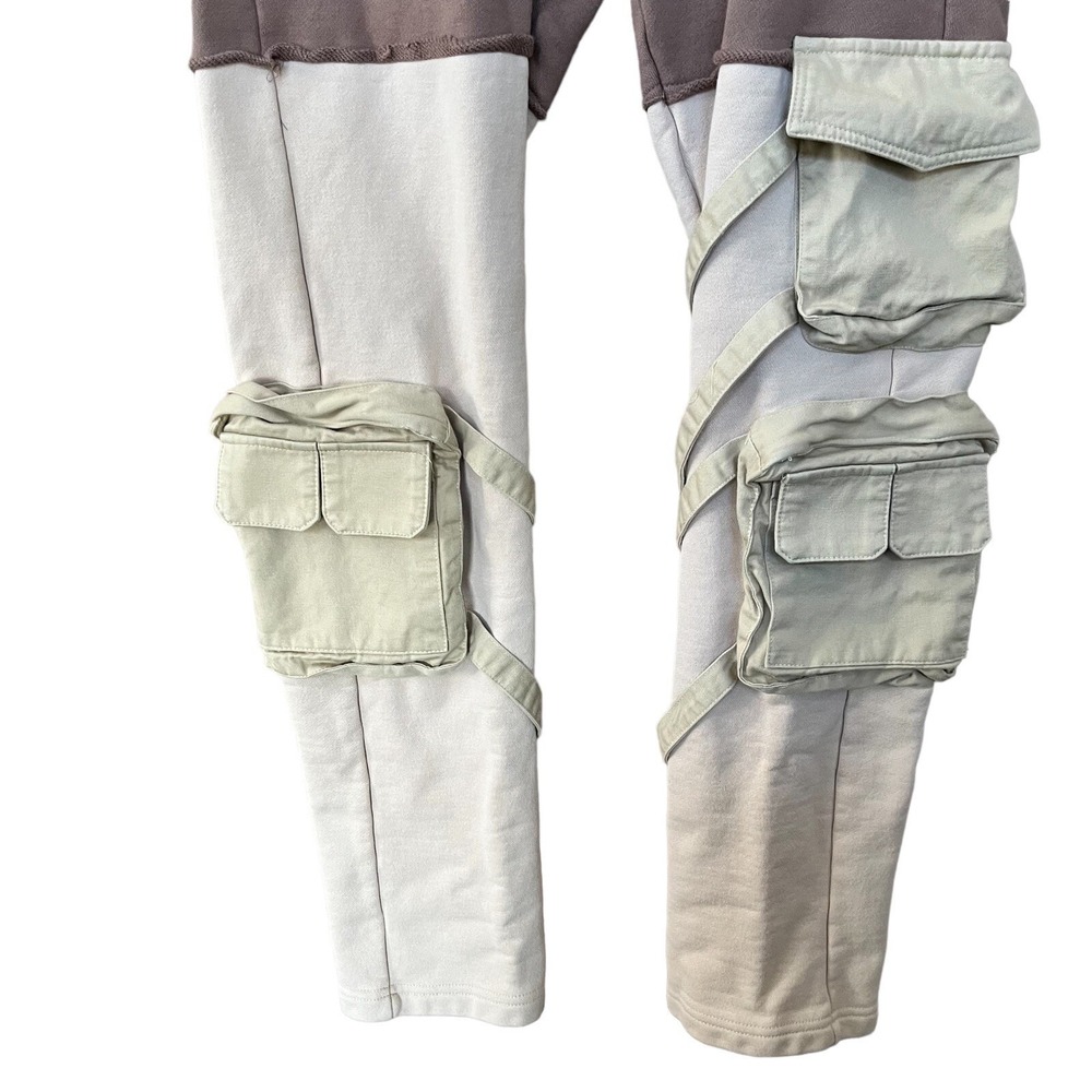Quarterfinal Cargo Sweatpants RD/4 Mens Medium Beige Tan Pushing Limits Casual - Picture 5 of 15